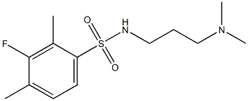 N1-[3-(dimethylamino)propyl]-3-fluoro-2,4-dimethylbenzene-1-sulfonamide Struktur