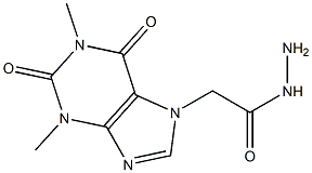 2-(1,3-dimethyl-2,6-dioxo-2,3,6,7-tetrahydro-1H-purin-7-yl)ethanohydrazide Struktur