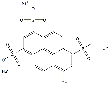 trisodium 8-hydroxypyrene-1,3,6-trisulfonate Struktur