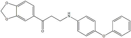 1-(1,3-benzodioxol-5-yl)-3-(4-phenoxyanilino)-1-propanone Struktur