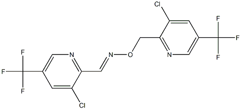 3-chloro-5-(trifluoromethyl)-2-pyridinecarbaldehyde O-{[3-chloro-5-(trifluoromethyl)-2-pyridinyl]methyl}oxime Struktur