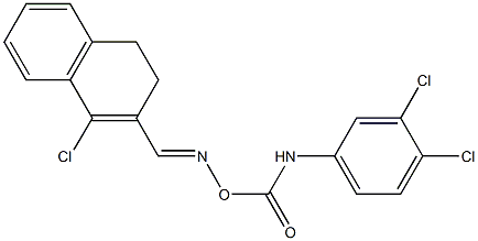 4-chloro-3-[({[(3,4-dichloroanilino)carbonyl]oxy}imino)methyl]-1,2-dihydronaphthalene Struktur