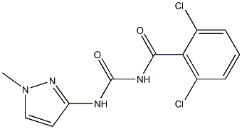 N-(2,6-dichlorobenzoyl)-N'-(1-methyl-1H-pyrazol-3-yl)urea Struktur