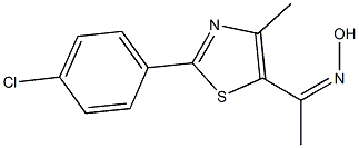 1-[2-(4-chlorophenyl)-4-methyl-1,3-thiazol-5-yl]-1-ethanone oxime Struktur