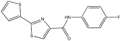 N-(4-fluorophenyl)-2-(2-thienyl)-1,3-thiazole-4-carboxamide Struktur