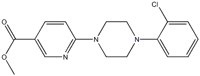 methyl 6-[4-(2-chlorophenyl)piperazino]nicotinate Struktur