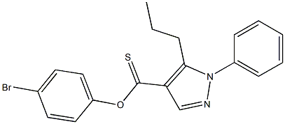 4-bromophenyl 1-phenyl-5-propyl-1H-pyrazole-4-carbothioate Struktur