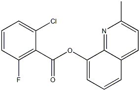 2-methyl-8-quinolyl 2-chloro-6-fluorobenzoate Struktur