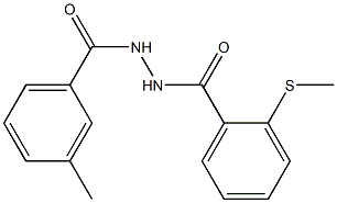 N'-(3-methylbenzoyl)-2-(methylsulfanyl)benzenecarbohydrazide Struktur