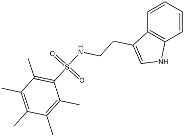 N1-[2-(1H-indol-3-yl)ethyl]-2,3,4,5,6-pentamethylbenzene-1-sulfonamide Struktur