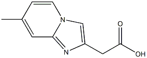 2-(7-methylimidazo[1,2-a]pyridin-2-yl)acetic acid Struktur