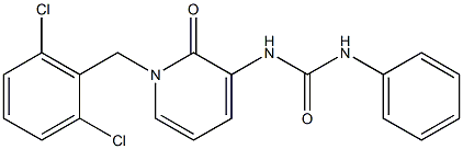 N-[1-(2,6-dichlorobenzyl)-2-oxo-1,2-dihydro-3-pyridinyl]-N'-phenylurea Struktur