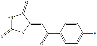 5-[2-(4-fluorophenyl)-2-oxoethylidene]-2-thioxoimidazolidin-4-one Struktur