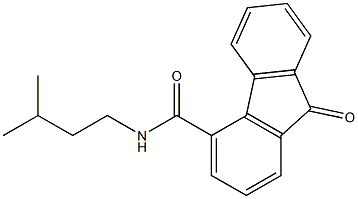 N4-isopentyl-9-oxo-9H-fluorene-4-carboxamide Struktur