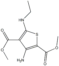 dimethyl 3-amino-5-(ethylamino)thiophene-2,4-dicarboxylate Struktur