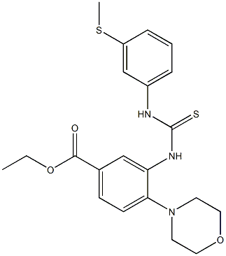 ethyl 3-({[3-(methylthio)anilino]carbothioyl}amino)-4-morpholinobenzoate Struktur