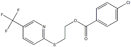 2-{[5-(trifluoromethyl)-2-pyridyl]thio}ethyl 4-chlorobenzoate Struktur