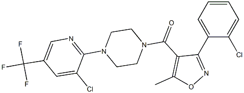 [3-(2-chlorophenyl)-5-methyl-4-isoxazolyl]{4-[3-chloro-5-(trifluoromethyl)-2-pyridinyl]piperazino}methanone Struktur