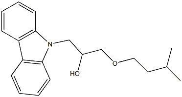 1-(9H-carbazol-9-yl)-3-(isopentyloxy)propan-2-ol Struktur