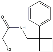 2-chloro-N-[(1-phenylcyclobutyl)methyl]acetamide Struktur