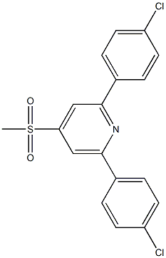 2,6-di(4-chlorophenyl)-4-(methylsulfonyl)pyridine Struktur