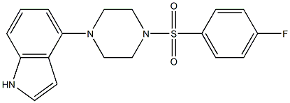 4-{4-[(4-fluorophenyl)sulfonyl]piperazino}-1H-indole Struktur