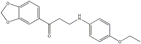 1-(1,3-benzodioxol-5-yl)-3-(4-ethoxyanilino)-1-propanone Struktur