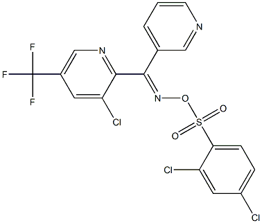 3-chloro-2-[({[(2,4-dichlorophenyl)sulfonyl]oxy}imino)(3-pyridinyl)methyl]-5-(trifluoromethyl)pyridine Struktur