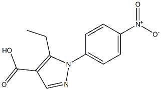 5-ethyl-1-(4-nitrophenyl)-1H-pyrazole-4-carboxylic acid Struktur