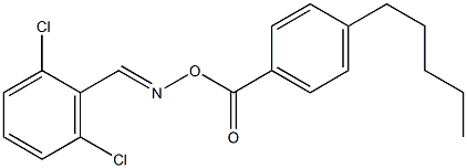 1,3-dichloro-2-({[(4-pentylbenzoyl)oxy]imino}methyl)benzene Struktur