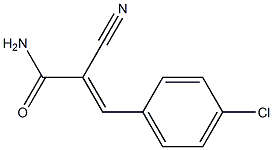 3-(4-chlorophenyl)-2-cyanoacrylamide Struktur