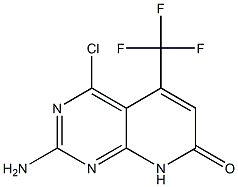 2-amino-4-chloro-5-(trifluoromethyl)pyrido[2,3-d]pyrimidin-7(8H)-one Struktur