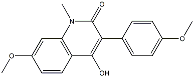 4-hydroxy-7-methoxy-3-(4-methoxyphenyl)-1-methyl-1,2-dihydroquinolin-2-one Struktur