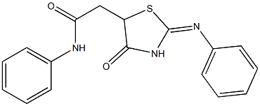 N1-phenyl-2-[4-oxo-2-(phenylimino)-1,3-thiazolan-5-yl]acetamide Struktur