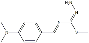 methyl N-[4-(dimethylamino)benzylidene]aminomethanehydrazonothioate Struktur