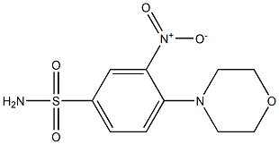 4-morpholino-3-nitrobenzene-1-sulfonamide Struktur