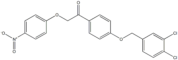 1-{4-[(3,4-dichlorobenzyl)oxy]phenyl}-2-(4-nitrophenoxy)ethan-1-one Struktur