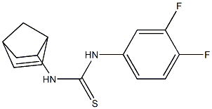 N-bicyclo[2.2.1]hept-5-en-2-yl-N'-(3,4-difluorophenyl)thiourea Struktur