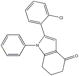 2-(2-chlorophenyl)-1-phenyl-1,5,6,7-tetrahydro-4H-indol-4-one Struktur