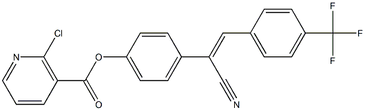 4-{1-cyano-2-[4-(trifluoromethyl)phenyl]vinyl}phenyl 2-chloronicotinate Struktur