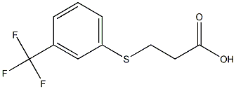 3-{[3-(trifluoromethyl)phenyl]thio}propanoic acid Struktur