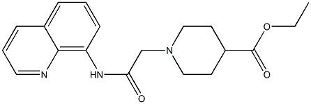 ethyl 1-[2-oxo-2-(8-quinolylamino)ethyl]piperidine-4-carboxylate Struktur