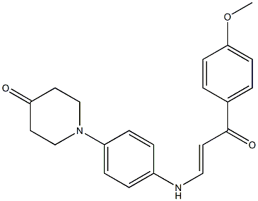 1-(4-{[3-(4-methoxyphenyl)-3-oxo-1-propenyl]amino}phenyl)tetrahydro-4(1H)-pyridinone Struktur