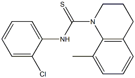 N1-(2-chlorophenyl)-8-methyl-1,2,3,4-tetrahydroquinoline-1-carbothioamide Struktur