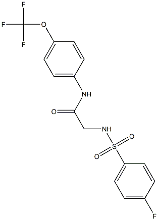 2-{[(4-fluorophenyl)sulfonyl]amino}-N-[4-(trifluoromethoxy)phenyl]acetamide Struktur