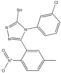 4-(3-chlorophenyl)-5-(5-methyl-2-nitrophenyl)-4H-1,2,4-triazole-3-thiol Struktur