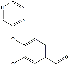 3-methoxy-4-(2-pyrazinyloxy)benzenecarbaldehyde Struktur