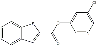 5-chloro-3-pyridyl benzo[b]thiophene-2-carboxylate Struktur