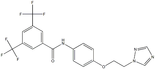 N-{4-[2-(1H-1,2,4-triazol-1-yl)ethoxy]phenyl}-3,5-bis(trifluoromethyl)benzenecarboxamide Struktur