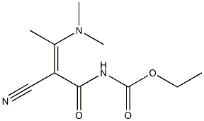 ethyl N-[2-cyano-3-(dimethylamino)-2-butenoyl]carbamate Struktur